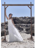 Strapless Sweetheart Ivory Lace Tulle Corset Back Dreamy Wedding Dress